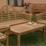 Wooden Benches and Armchairs