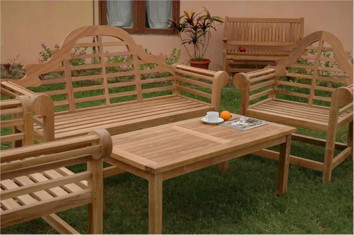 Wooden Benches and Armchairs